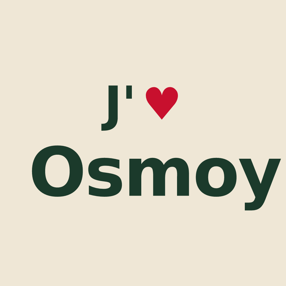 Tote bag personnalisé Osmoy — design J'aime Osmoy