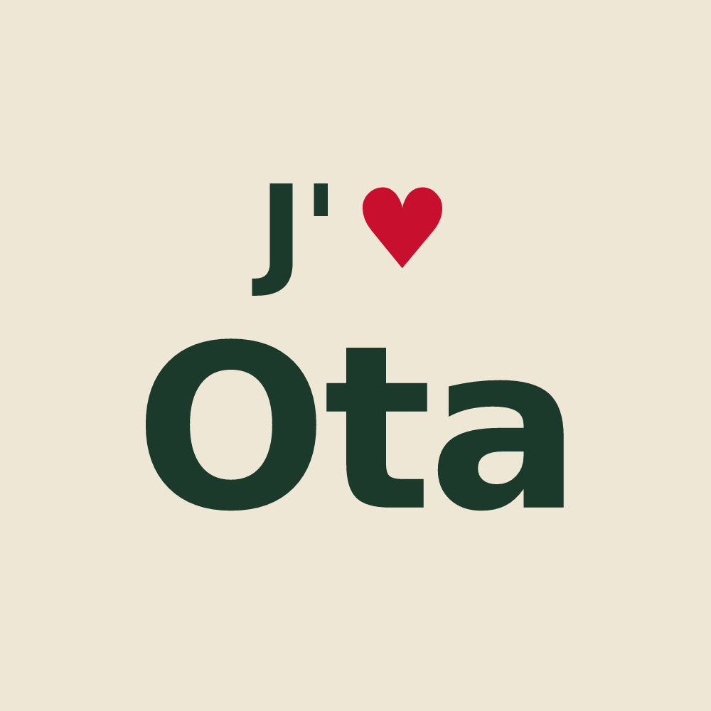Tote bag personnalisé Ota — design J'aime Ota