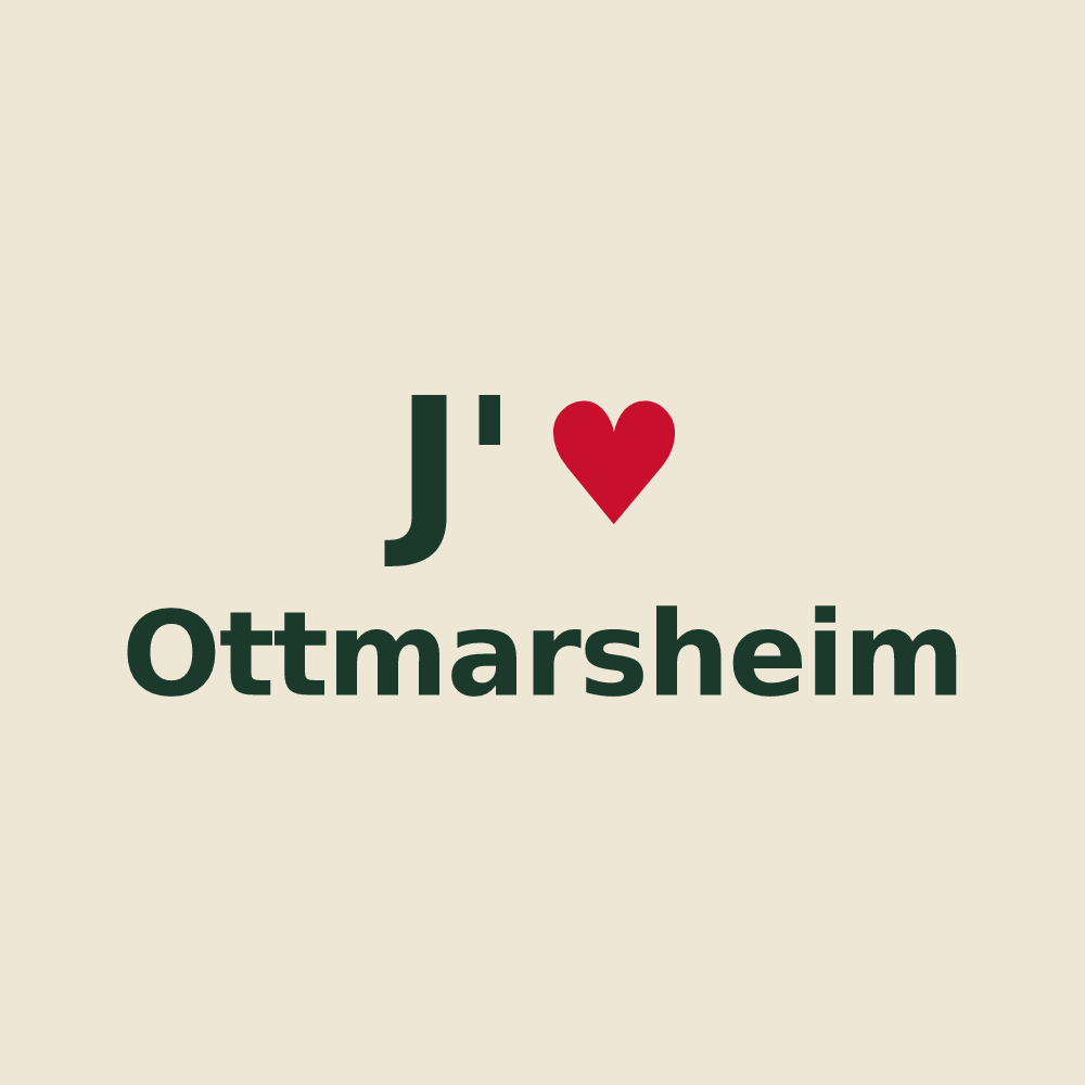 Tote bag personnalisé Ottmarsheim — design J'aime Ottmarsheim