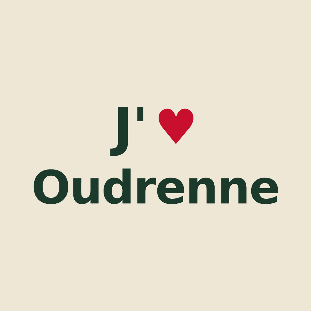 Tote bag personnalisé Oudrenne — design J'aime Oudrenne