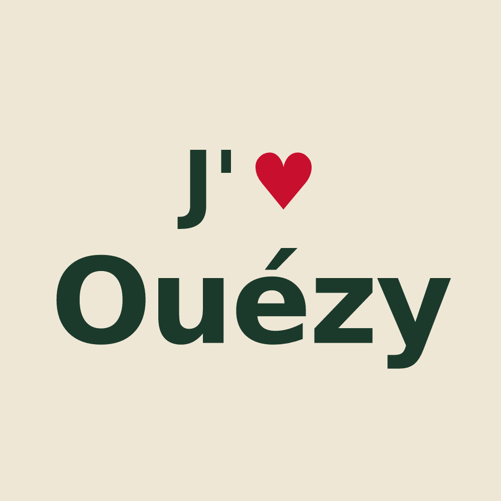 Tote bag personnalisé Ouézy — design J'aime Ouézy