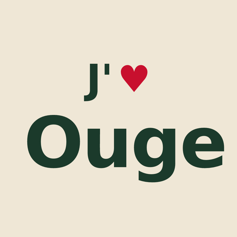 Tote bag personnalisé Ouge — design J'aime Ouge