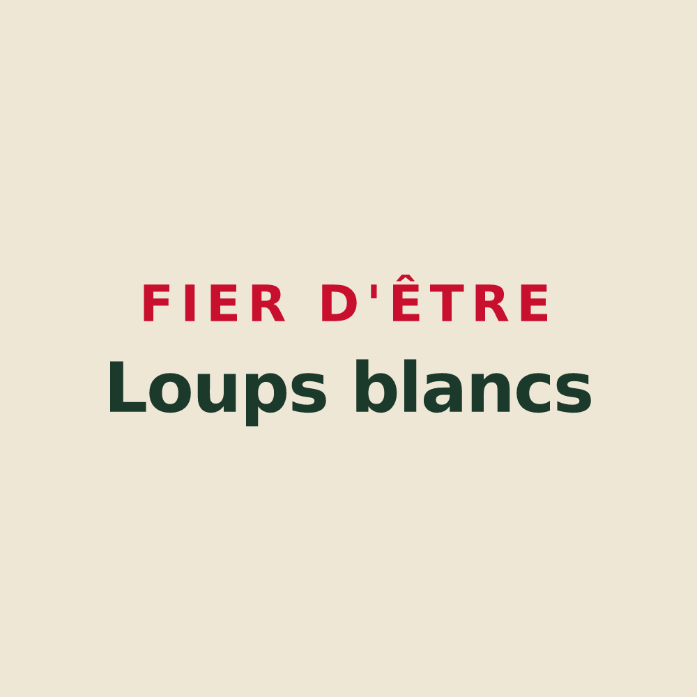 Tote bag « Fier d'être Loups blancs » — design pour Ouhans
