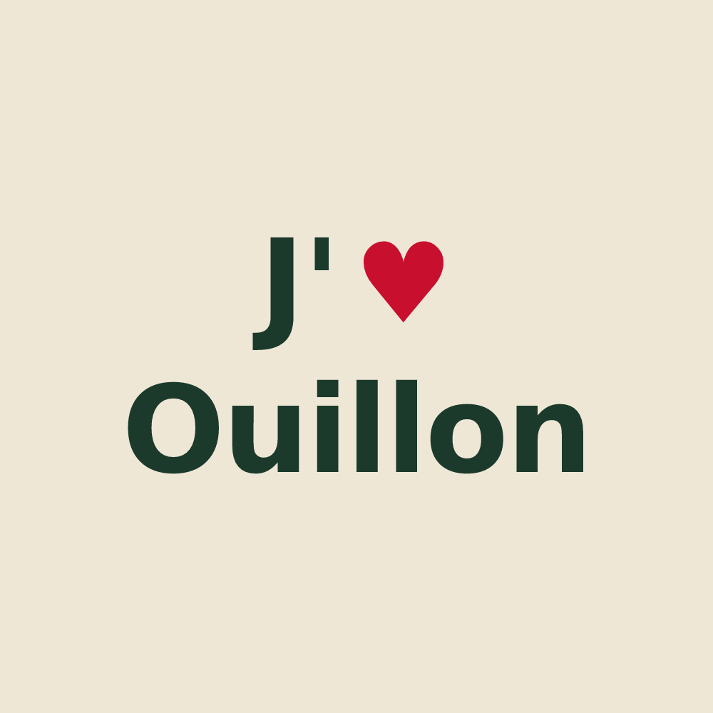 Tote bag personnalisé Ouillon — design J'aime Ouillon