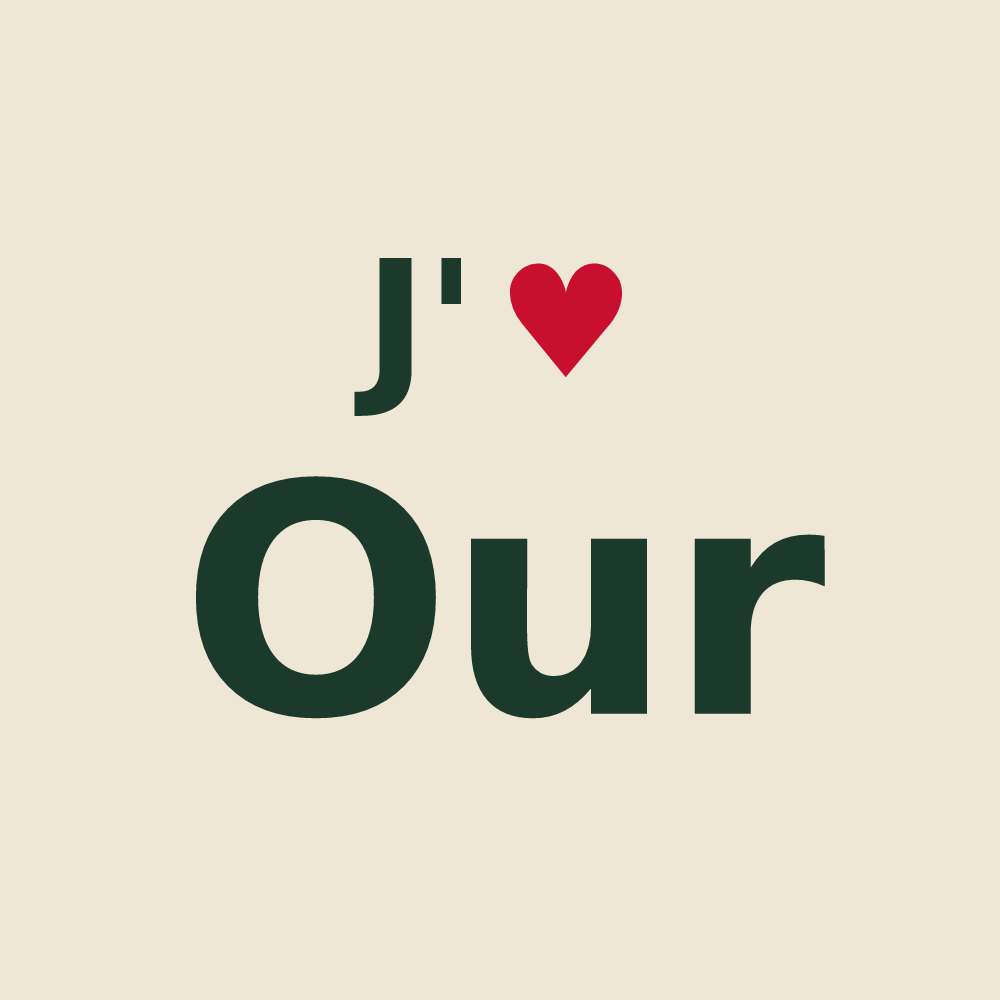 Tote bag personnalisé Our — design J'aime Our