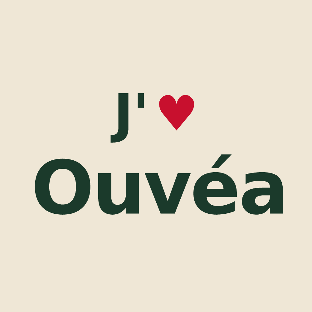 Tote bag personnalisé Ouvéa — design J'aime Ouvéa