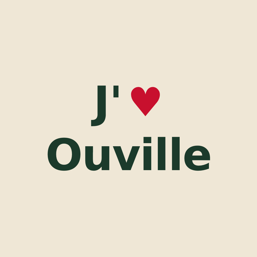 Tote bag personnalisé Ouville — design J'aime Ouville