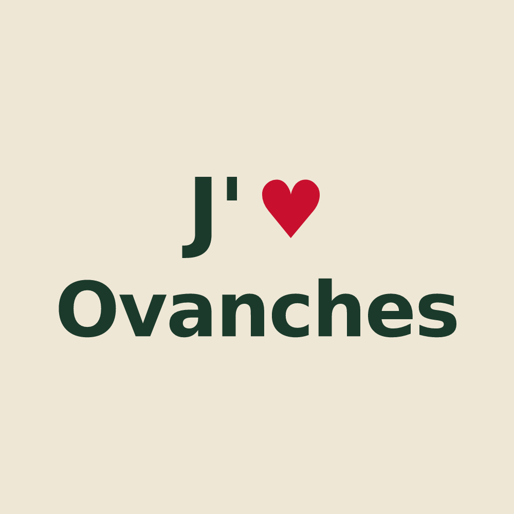 Tote bag personnalisé Ovanches — design J'aime Ovanches
