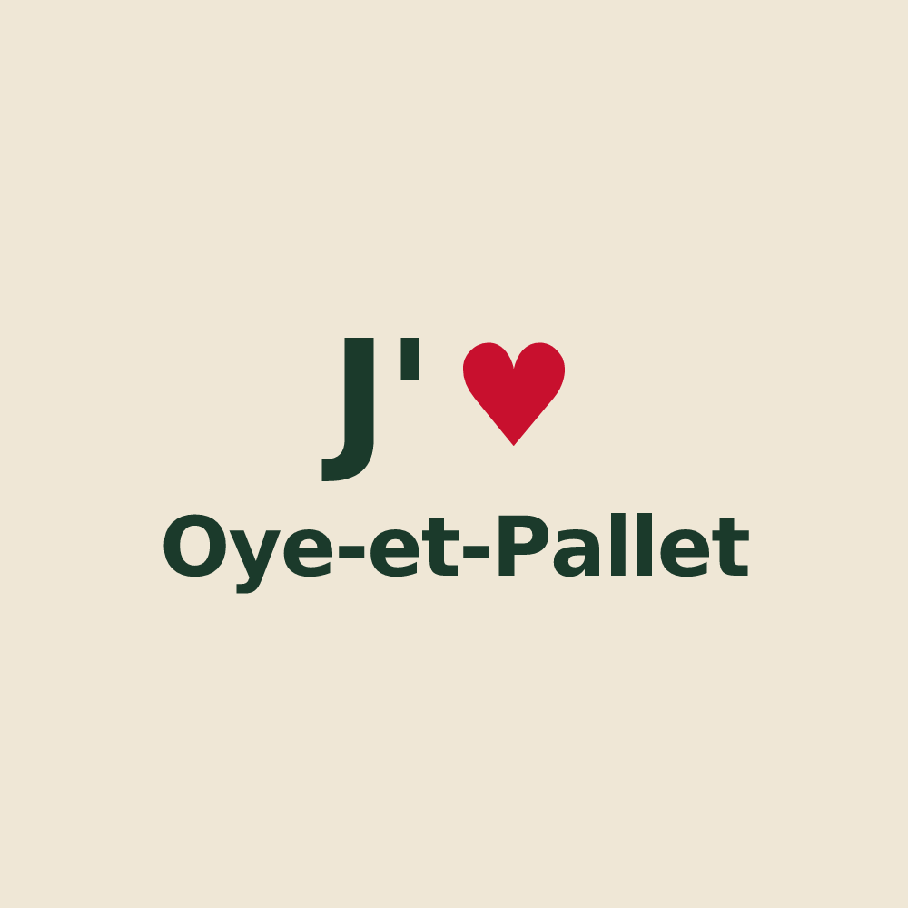 Tote bag personnalisé Oye-et-Pallet — design J'aime Oye-et-Pallet