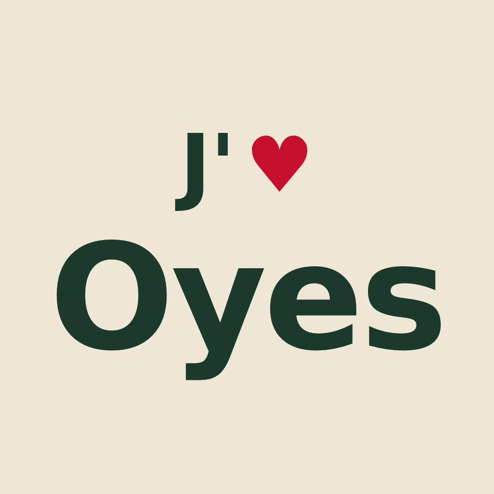 Tote bag personnalisé Oyes — design J'aime Oyes