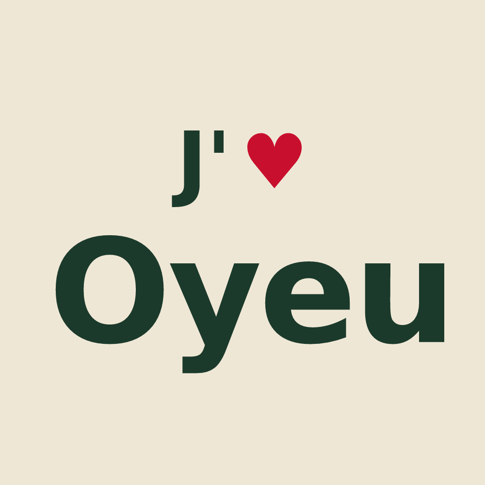 Tote bag personnalisé Oyeu — design J'aime Oyeu