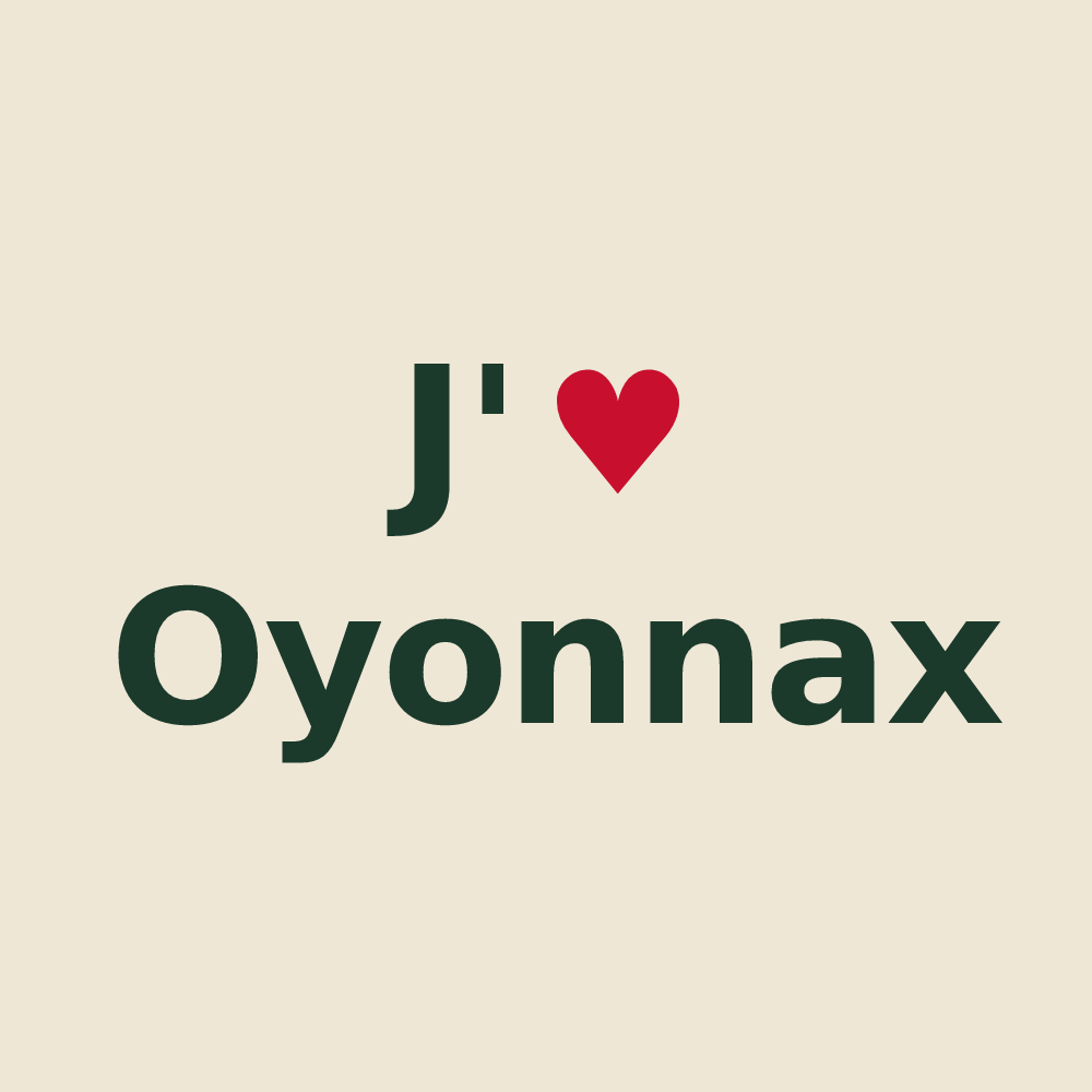 Tote bag personnalisé Oyonnax — design J'aime Oyonnax