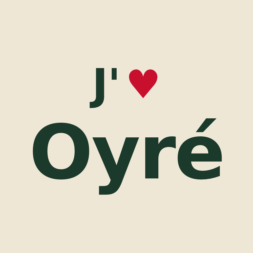 Tote bag personnalisé Oyré — design J'aime Oyré