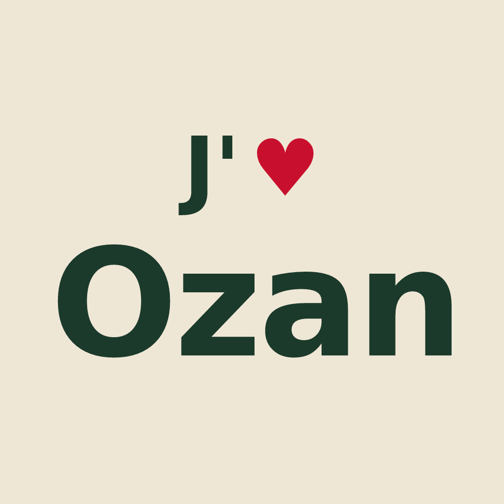 Tote bag personnalisé Ozan — design J'aime Ozan