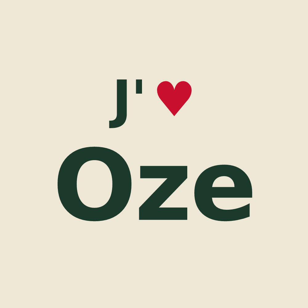 Tote bag personnalisé Oze — design J'aime Oze