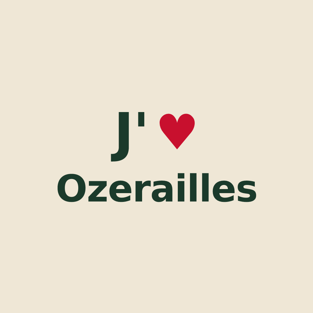 Tote bag personnalisé Ozerailles — design J'aime Ozerailles