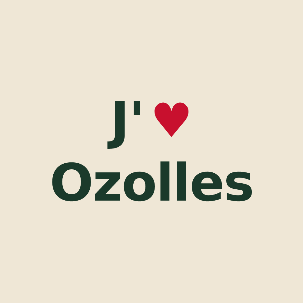 Tote bag personnalisé Ozolles — design J'aime Ozolles