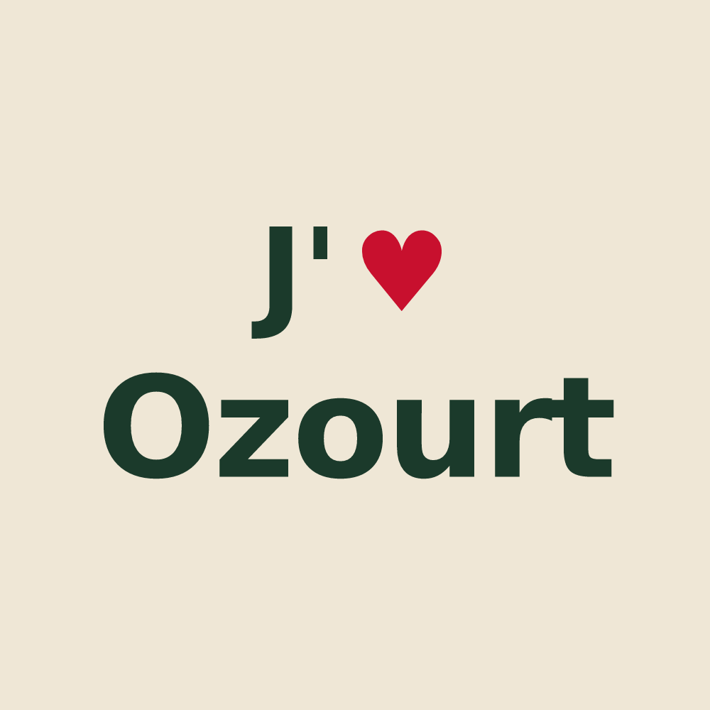 Tote bag personnalisé Ozourt — design J'aime Ozourt