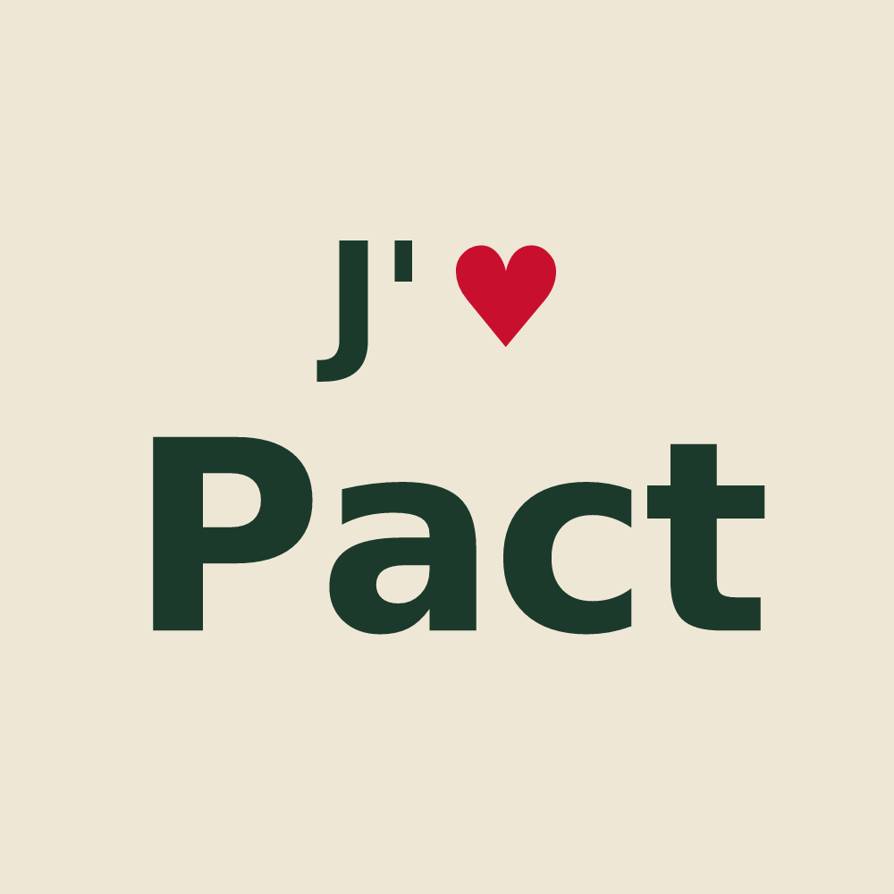 Tote bag personnalisé Pact — design J'aime Pact