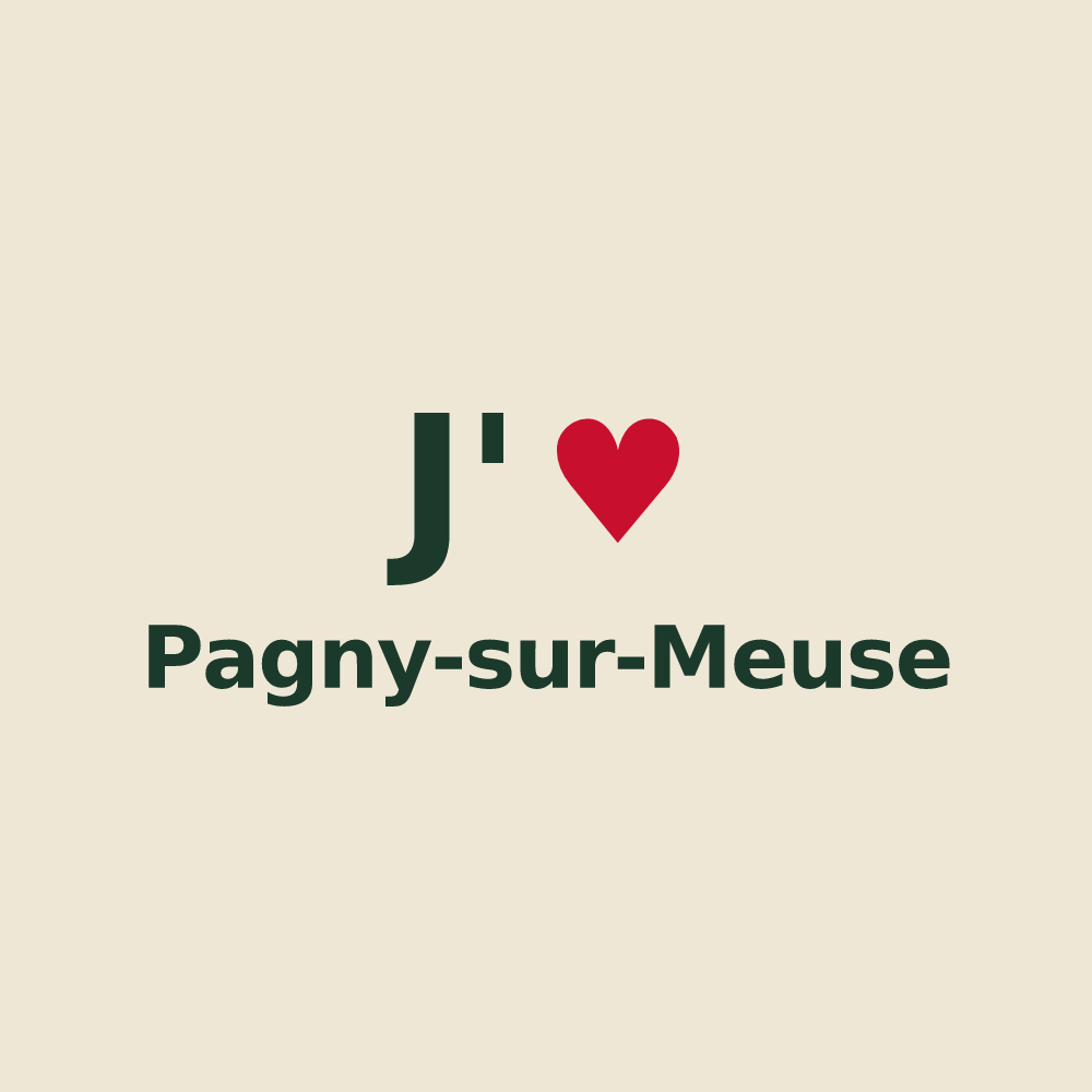 Tote bag personnalisé Pagny-sur-Meuse — design J'aime Pagny-sur-Meuse
