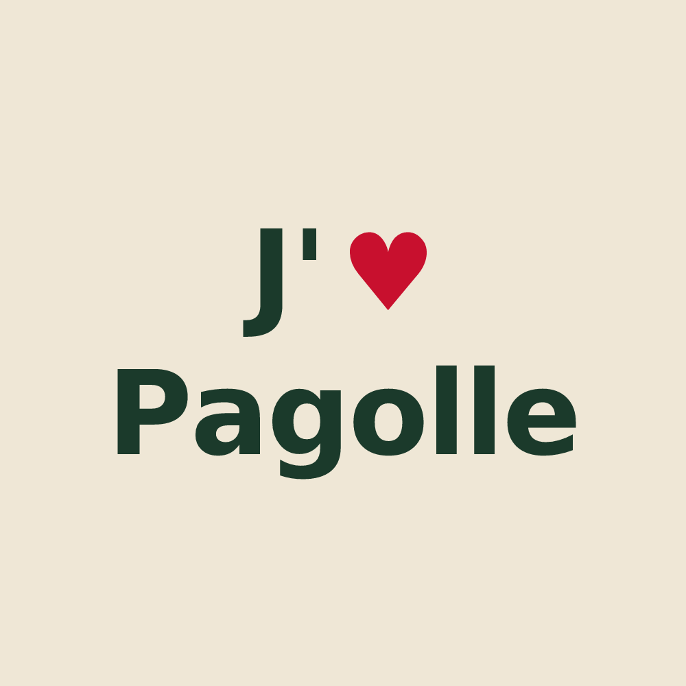 Tote bag personnalisé Pagolle — design J'aime Pagolle