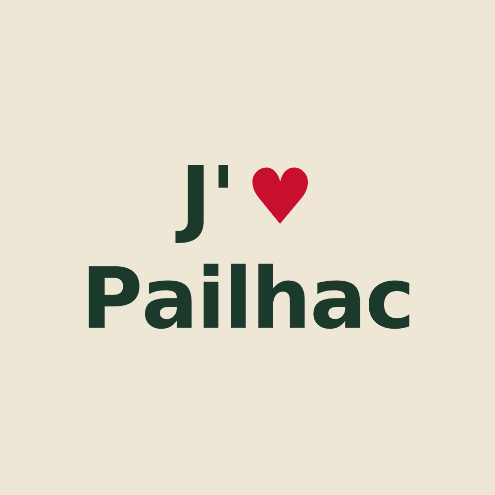 Tote bag personnalisé Pailhac — design J'aime Pailhac