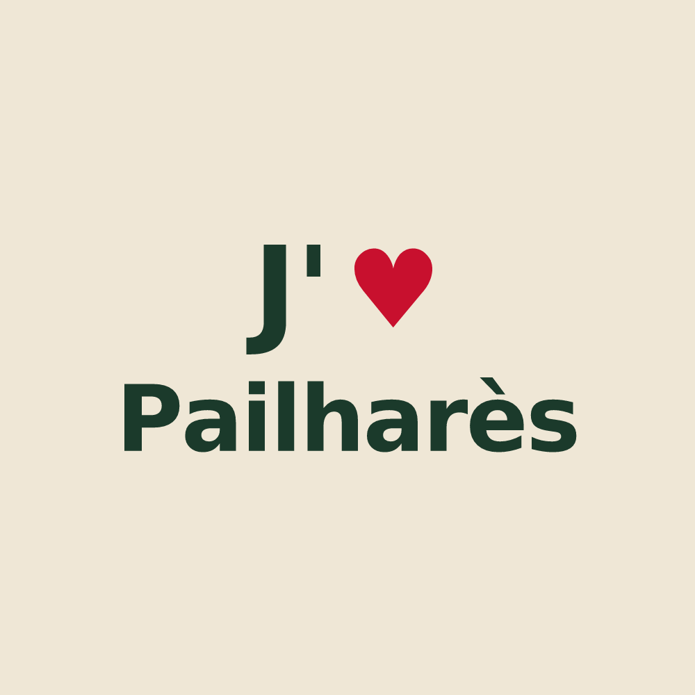 Tote bag personnalisé Pailharès — design J'aime Pailharès