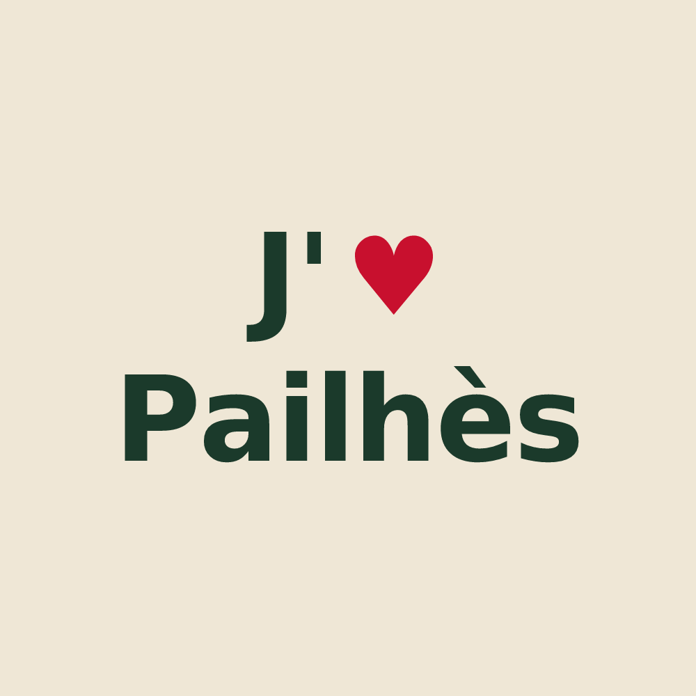 Tote bag personnalisé Pailhès — design J'aime Pailhès