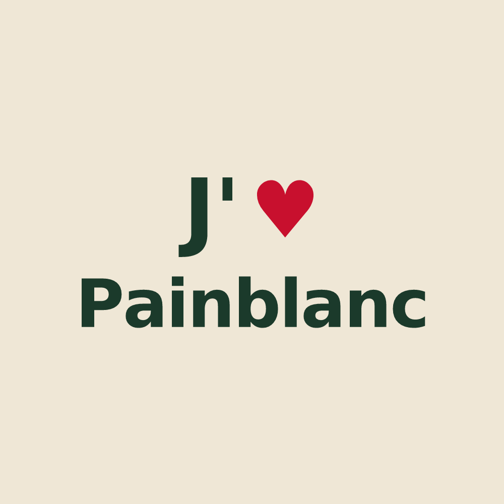 Tote bag personnalisé Painblanc — design J'aime Painblanc