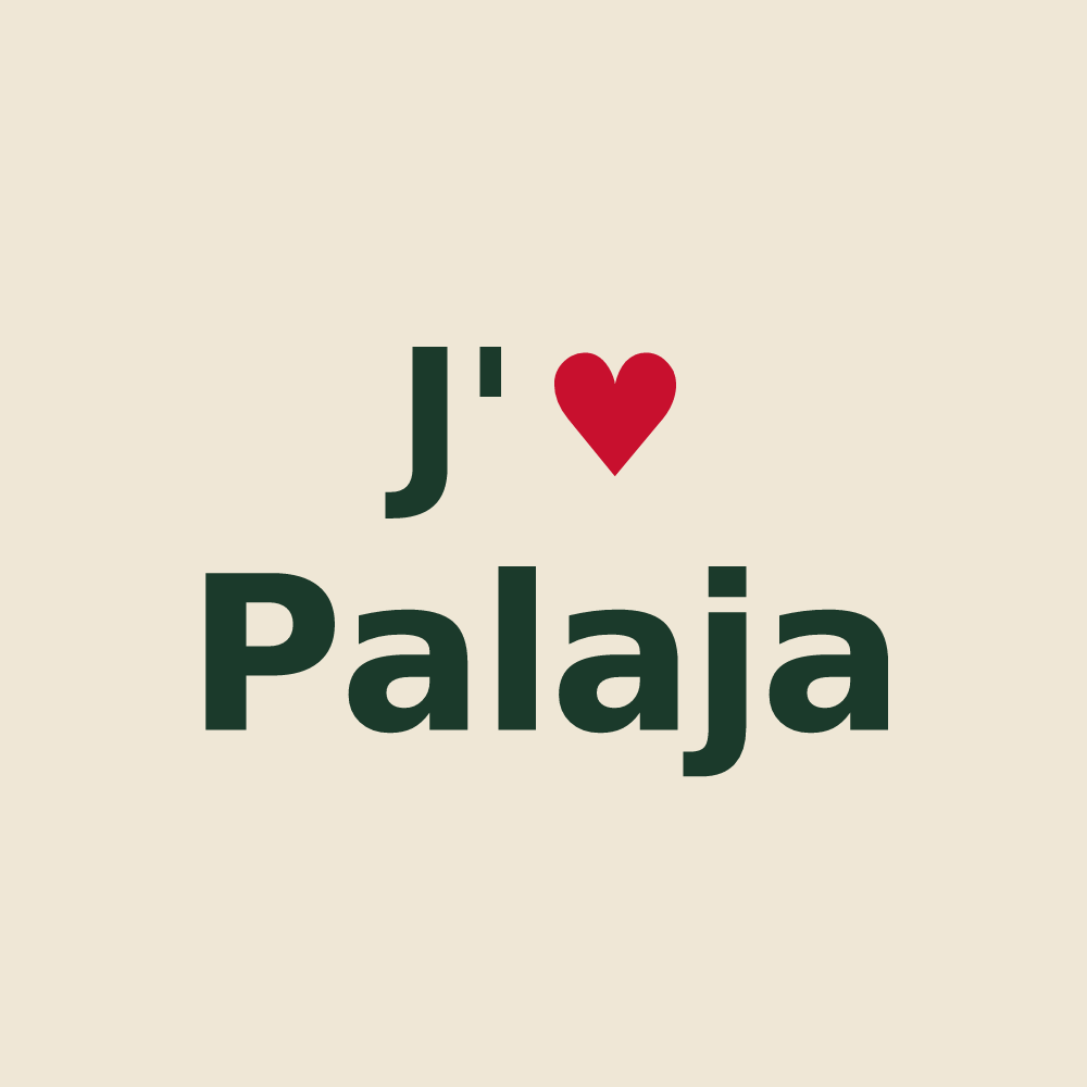 Tote bag personnalisé Palaja — design J'aime Palaja