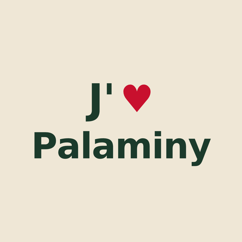 Tote bag personnalisé Palaminy — design J'aime Palaminy