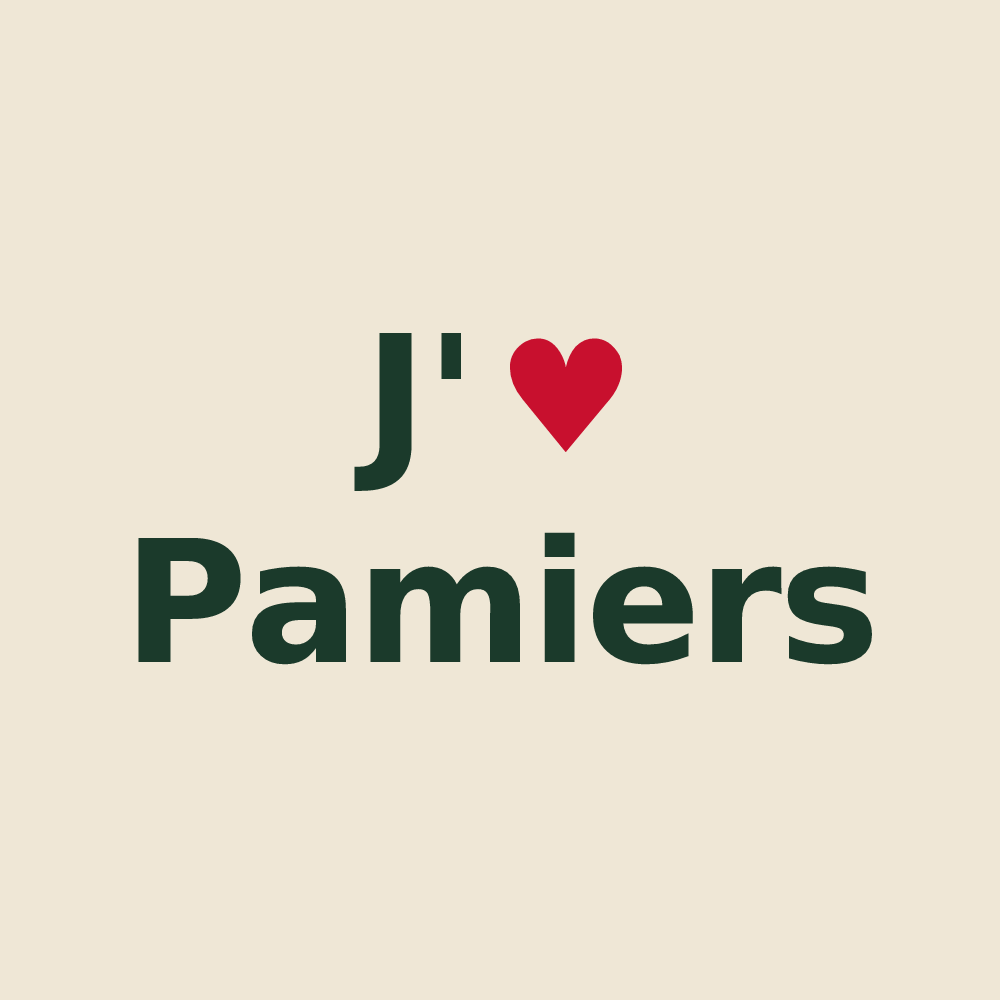 Tote bag personnalisé Pamiers — design J'aime Pamiers