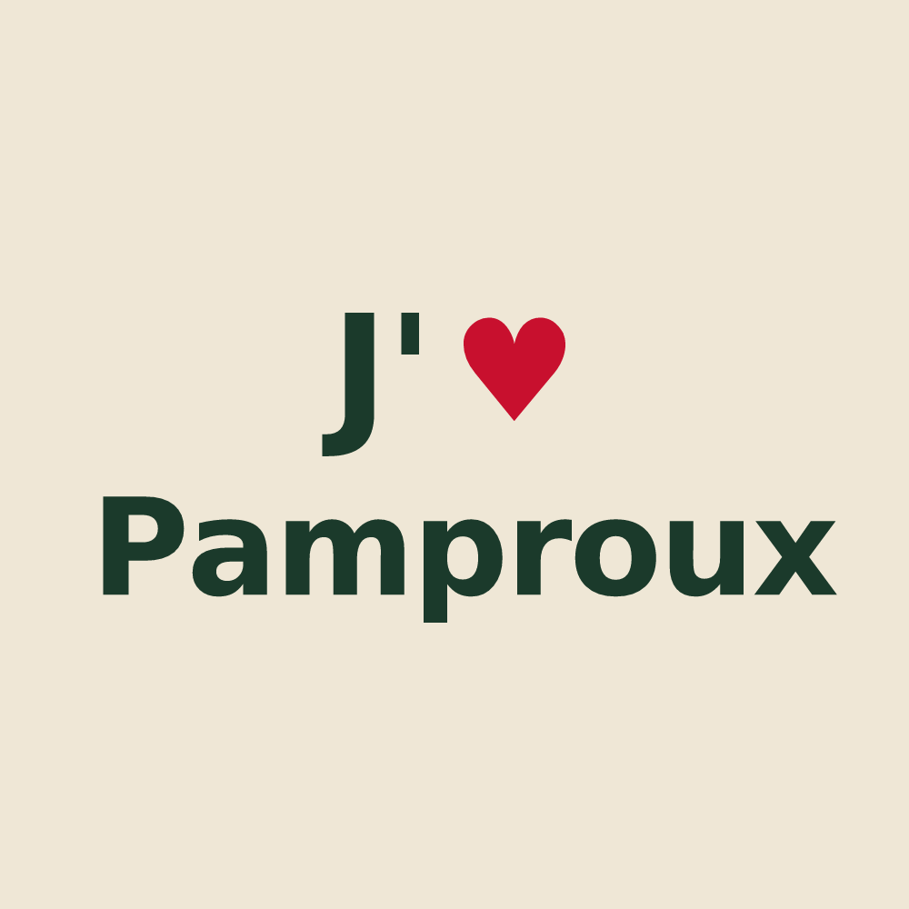 Tote bag personnalisé Pamproux — design J'aime Pamproux