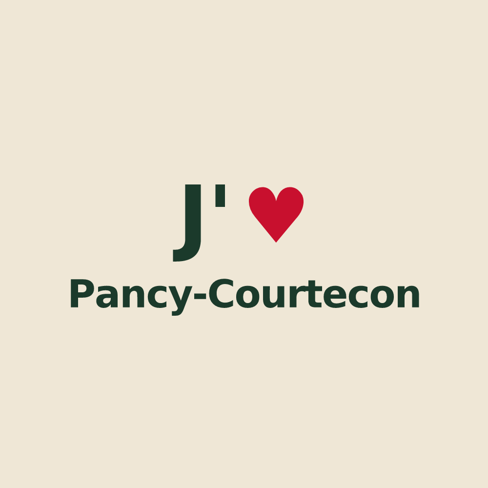 Tote bag personnalisé Pancy-Courtecon — design J'aime Pancy-Courtecon