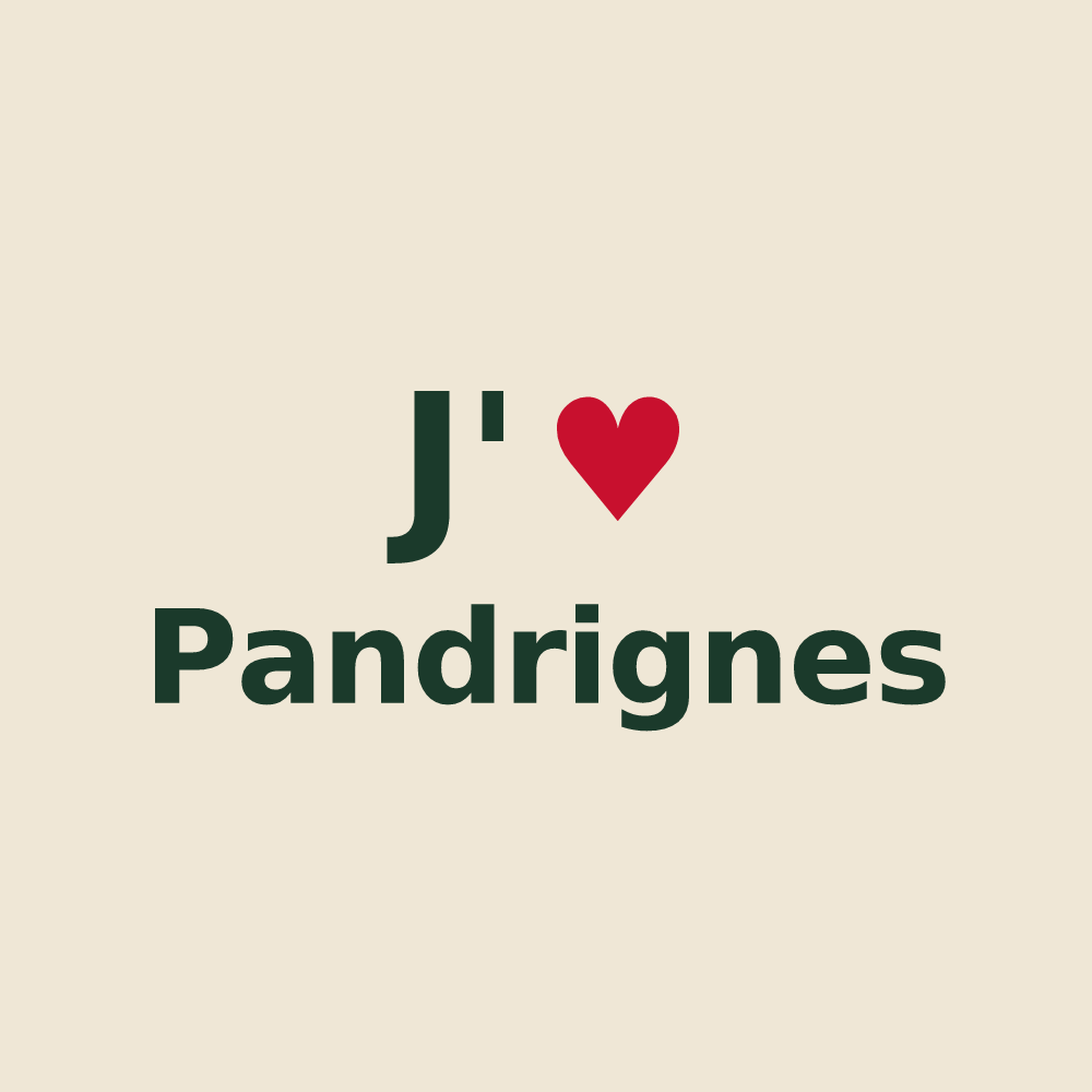 Tote bag personnalisé Pandrignes — design J'aime Pandrignes