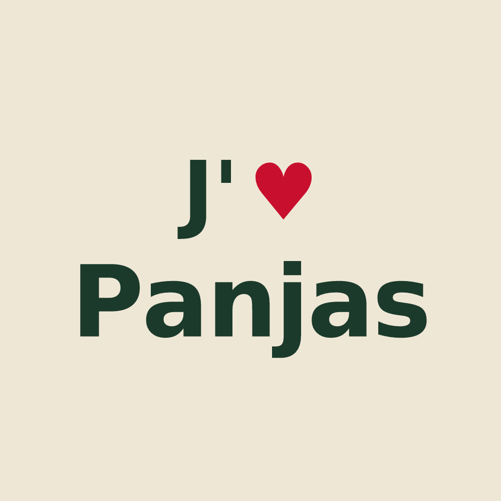 Tote bag personnalisé Panjas — design J'aime Panjas