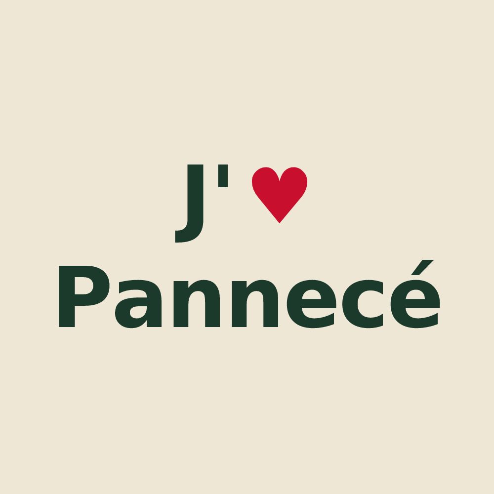 Tote bag personnalisé Pannecé — design J'aime Pannecé