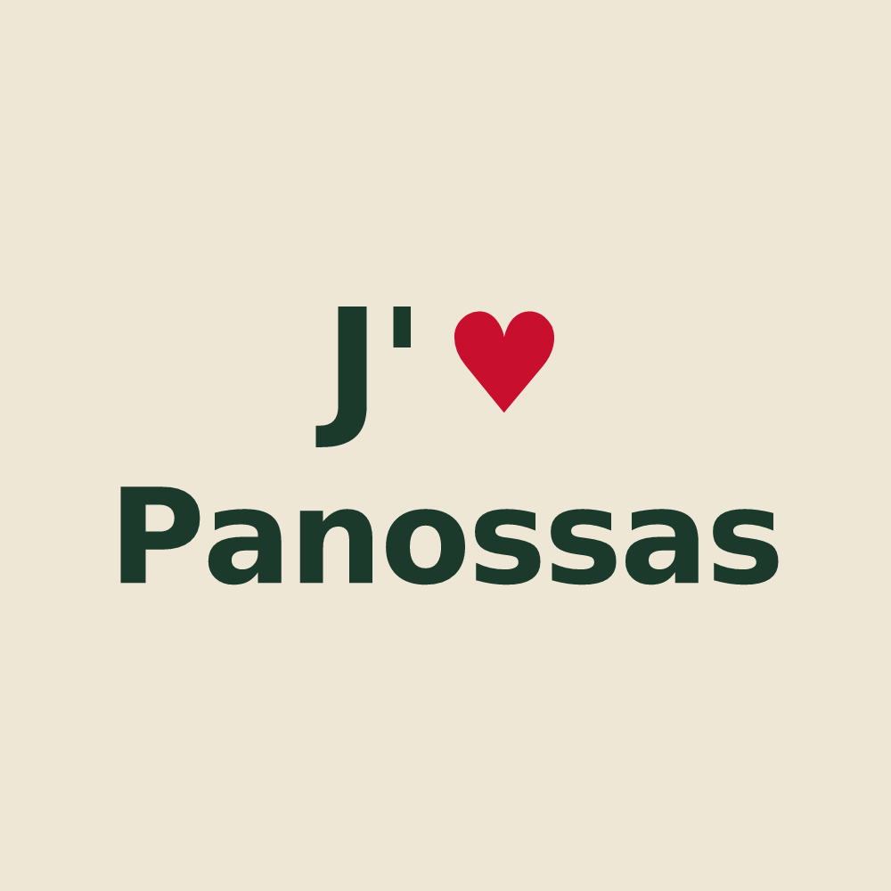 Tote bag personnalisé Panossas — design J'aime Panossas