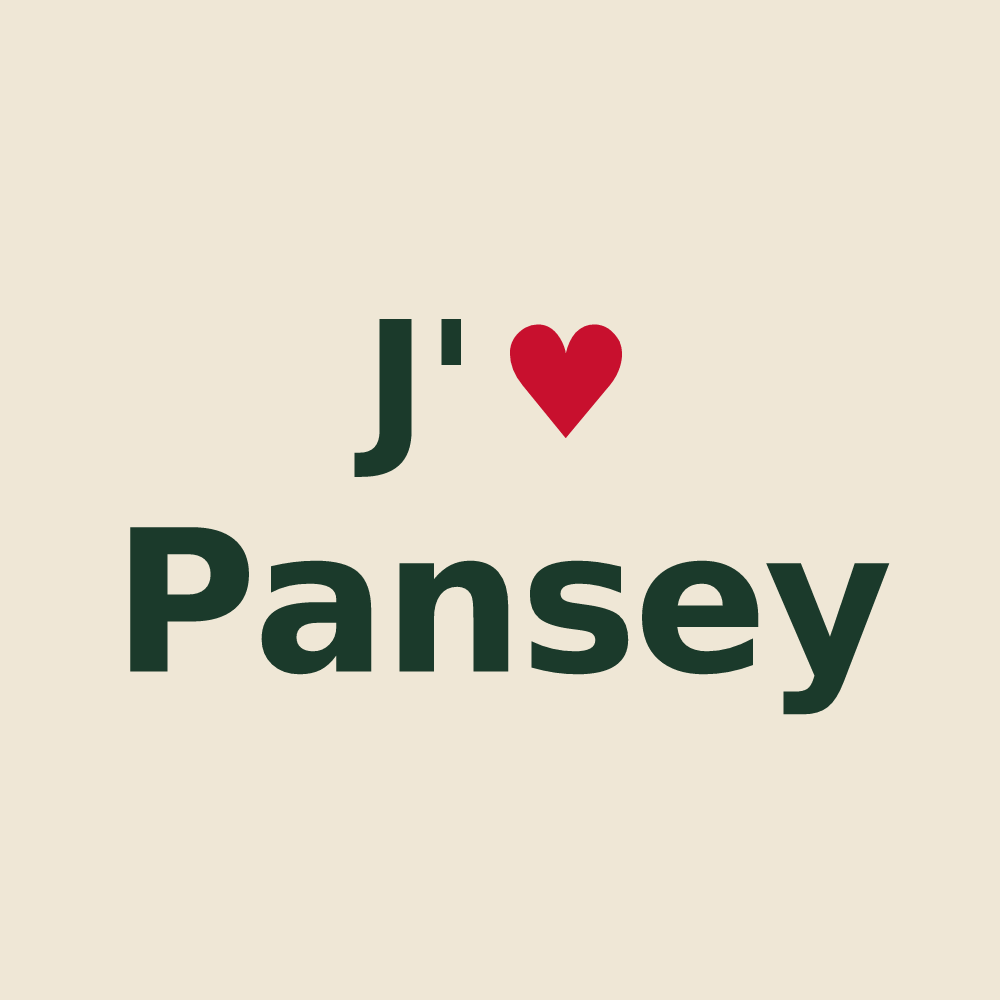 Tote bag personnalisé Pansey — design J'aime Pansey