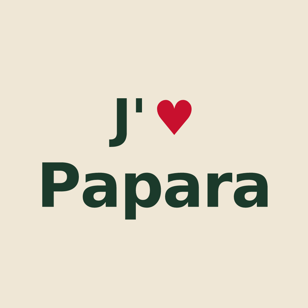 Tote bag personnalisé Papara — design J'aime Papara