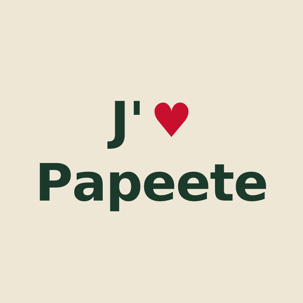 Tote bag personnalisé Papeete — design J'aime Papeete
