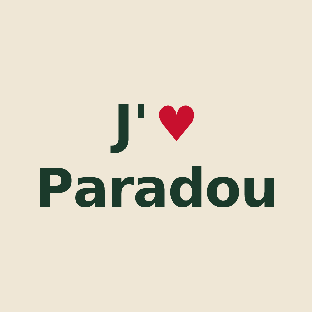 Tote bag personnalisé Paradou — design J'aime Paradou