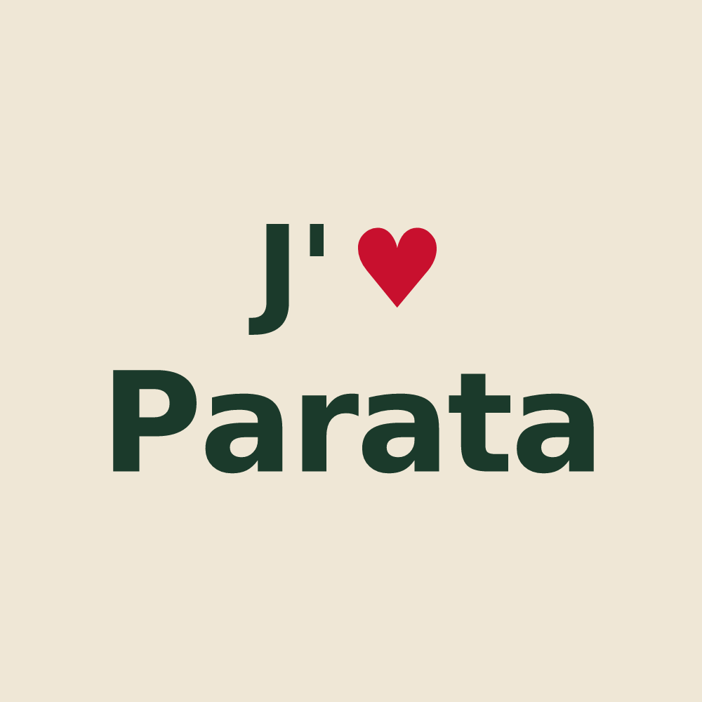 Tote bag personnalisé Parata — design J'aime Parata