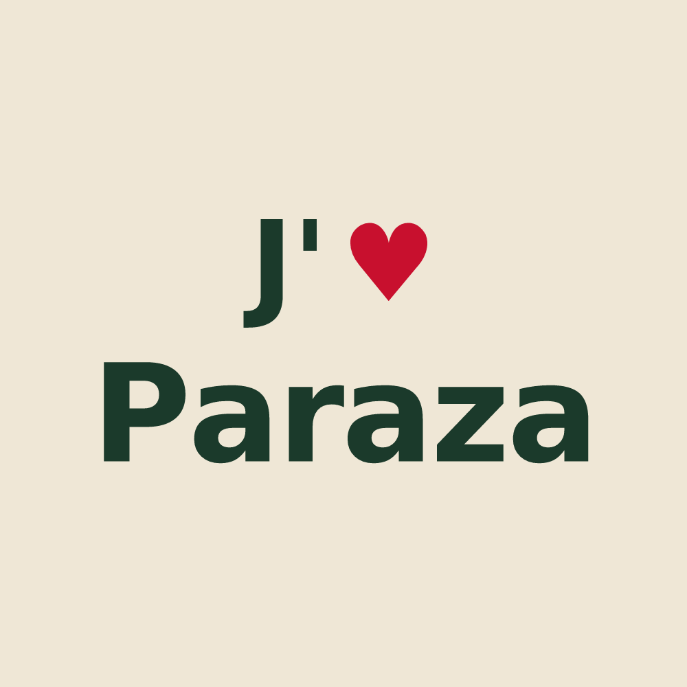 Tote bag personnalisé Paraza — design J'aime Paraza