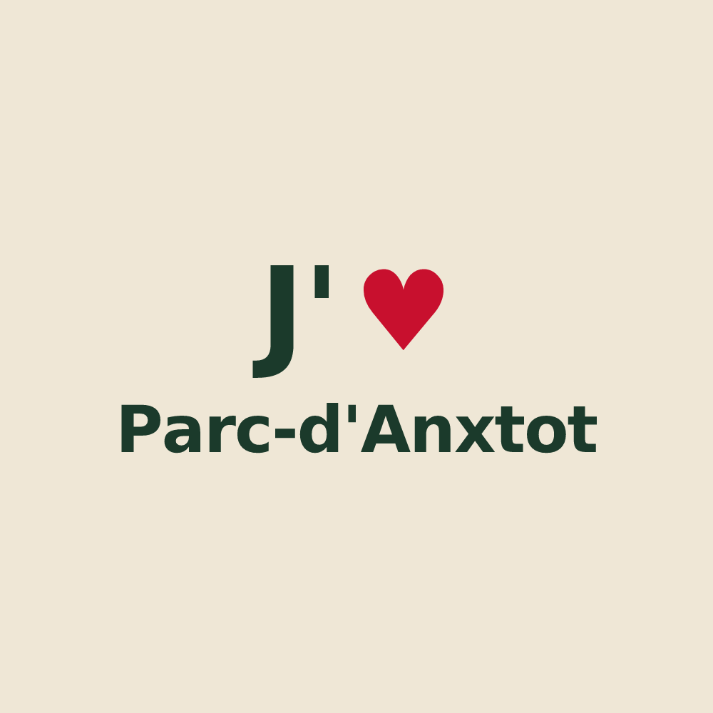 Tote bag personnalisé Parc-d'Anxtot — design J'aime Parc-d'Anxtot