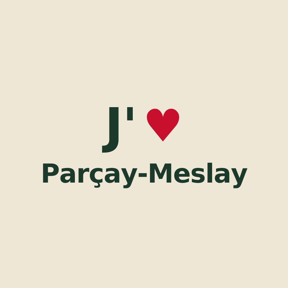 Tote bag personnalisé Parçay-Meslay — design J'aime Parçay-Meslay