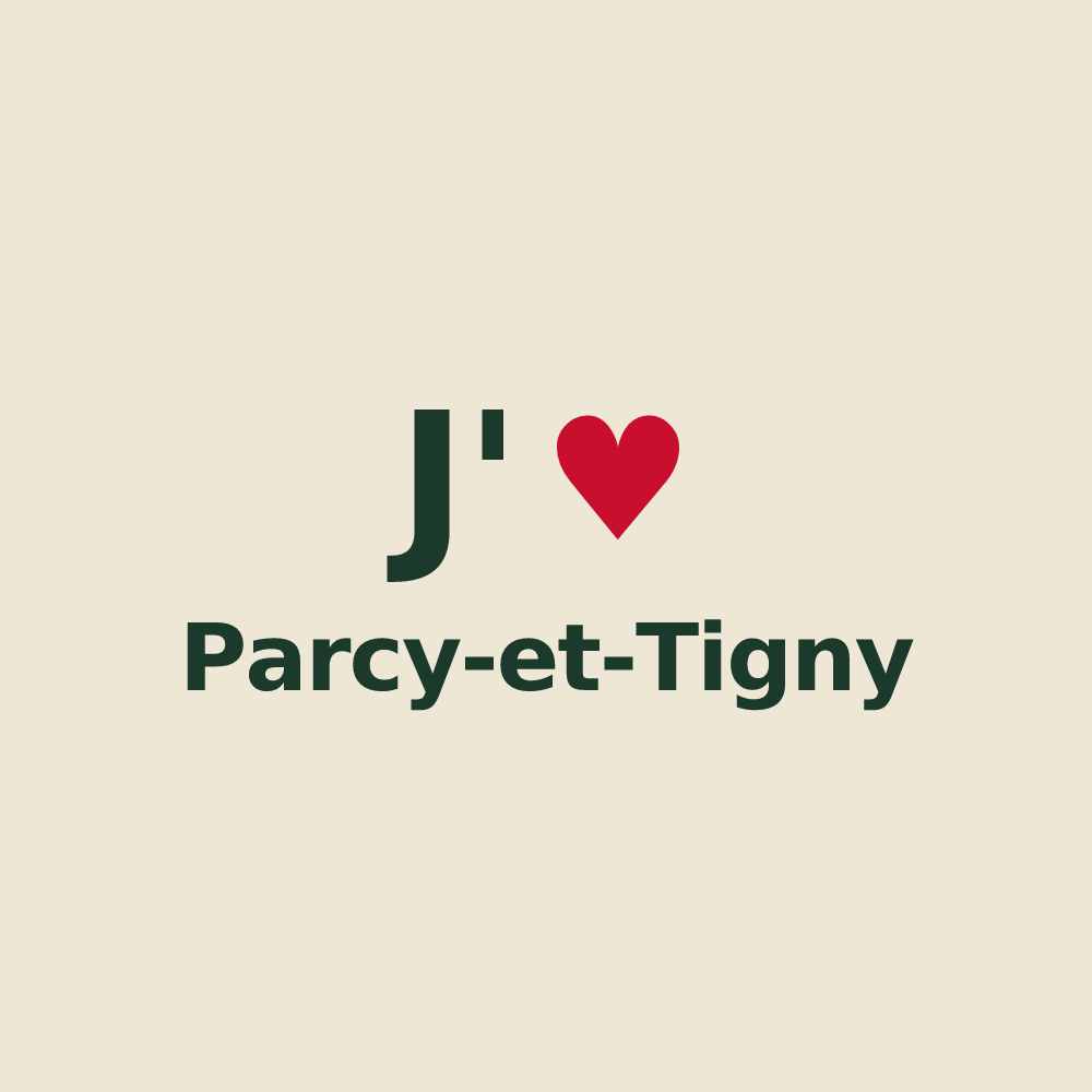 Tote bag personnalisé Parcy-et-Tigny — design J'aime Parcy-et-Tigny