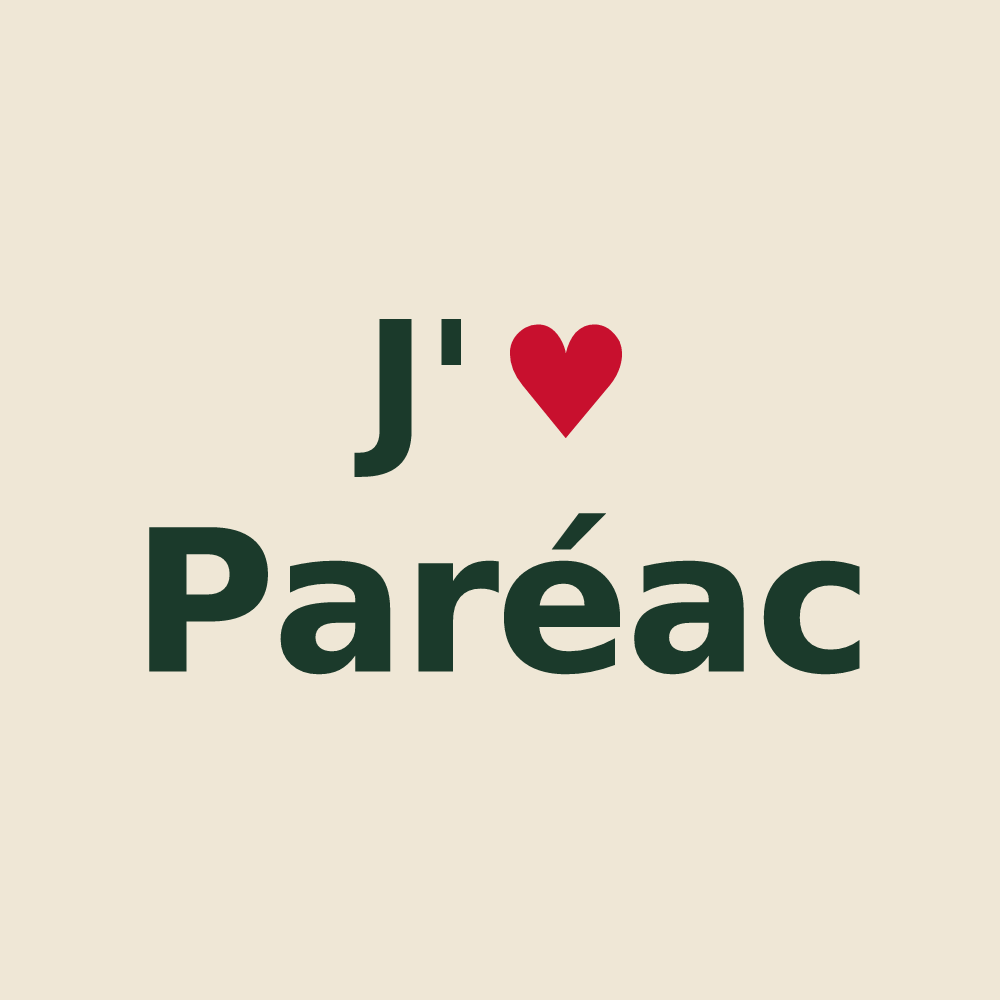 Tote bag personnalisé Paréac — design J'aime Paréac