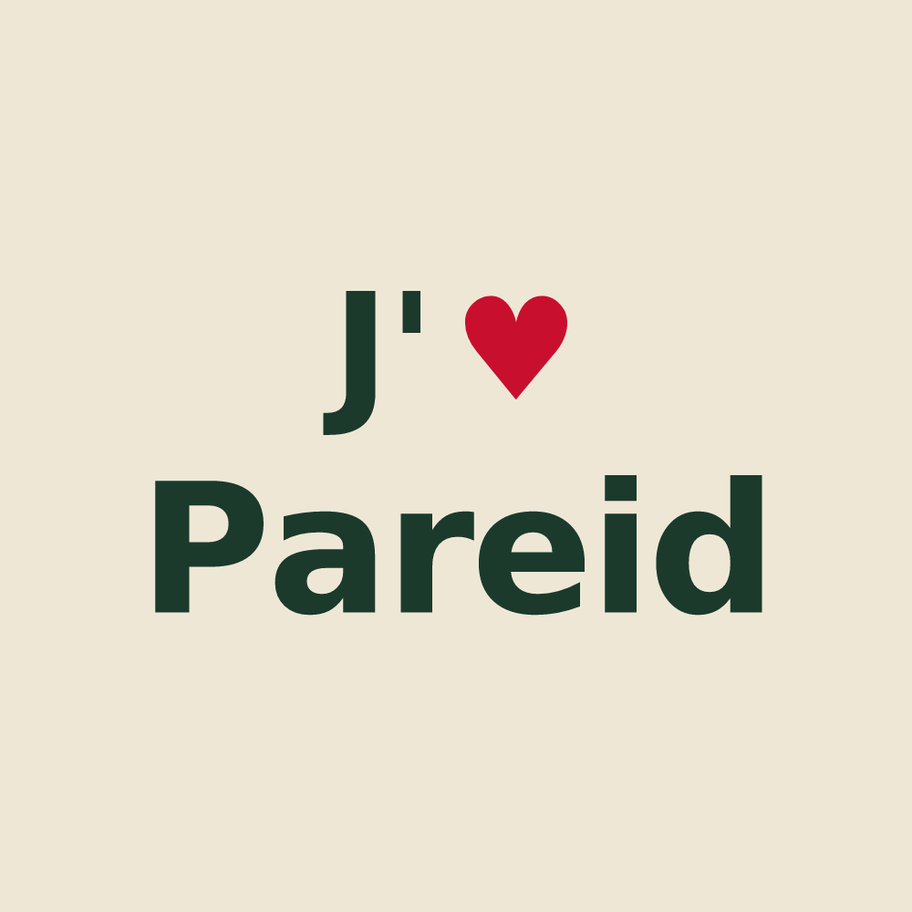 Tote bag personnalisé Pareid — design J'aime Pareid
