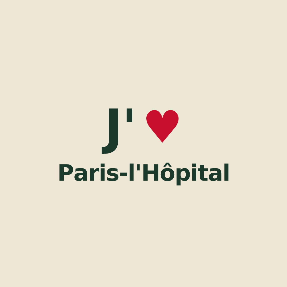 Tote bag personnalisé Paris-l'Hôpital — design « J'aime Paris-l'Hôpital » imprimé sur le tote bag